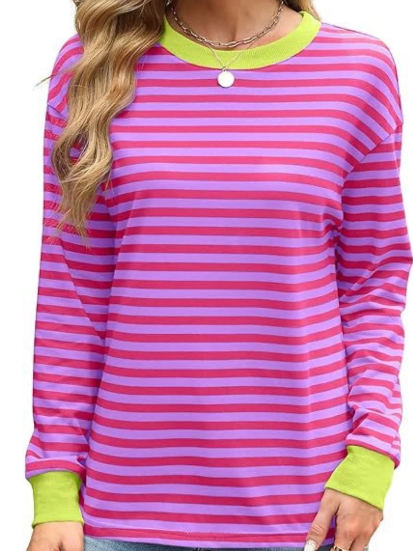 Striped Long Sleeve Casual T-Shirt