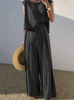 Premium Linen Blend Casual Pants Set - Comfortable & Stylish