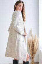 ADORA 2tone Sweater Open Cardigan