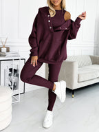 Comfortable & Stylish Grey Three-Piece Sweatshirt Set for Women - Includes Vest, Top, and Pants