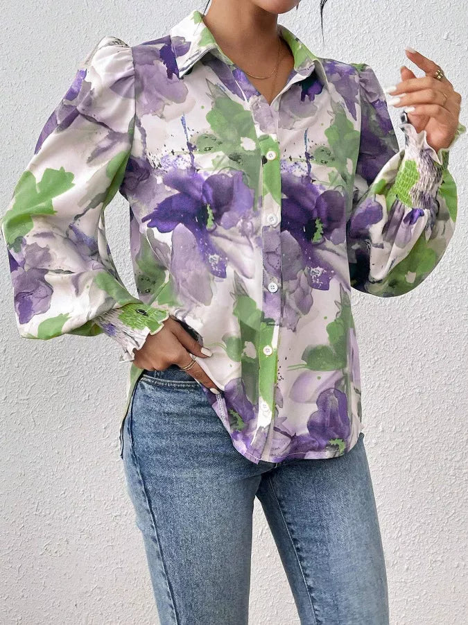 Floral Print Long Sleeve Shirt