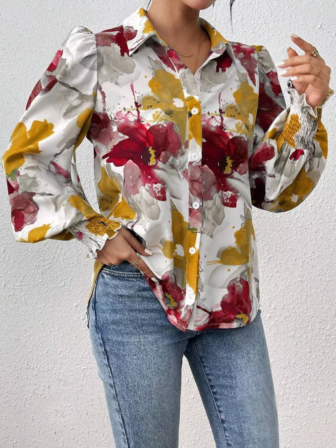 Floral Print Long Sleeve Shirt
