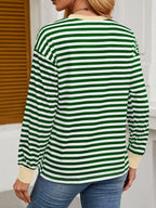 Striped Long Sleeve Casual T-Shirt