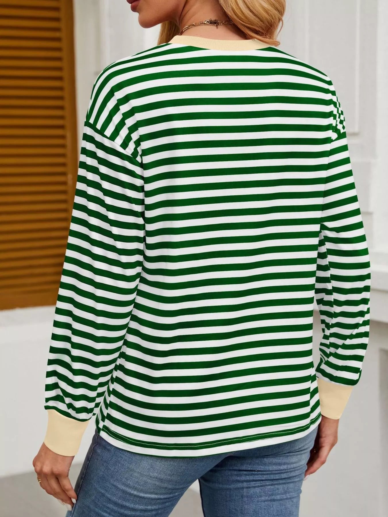 Striped Long Sleeve Casual T-Shirt