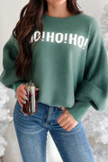 'HO! HO! HO!' Graphic Long Sleeve Sweater