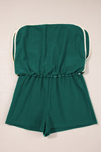 Evergreen Colorblock Edge Drop Shoulder T Shirt and Skort 2Pcs Set