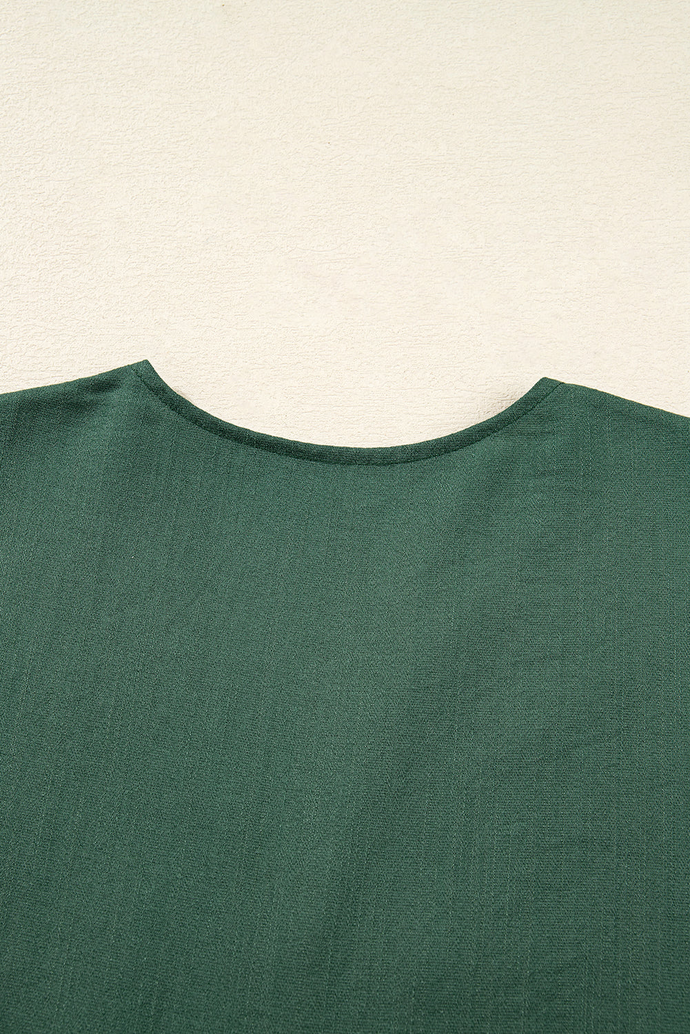 Canton Contrast Ricrac Trim Button V Neck Knotted Bracelet Sleeve Shift Dress