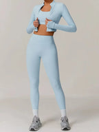 Bra Outerwear and Leggings 3-Piece Active Set