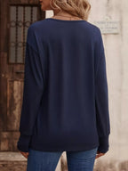 V-Neck Long Sleeve T-Shirt