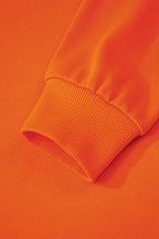 Orange Varsity Striped Detail Drop Shoulder Oversized Sweatshirt