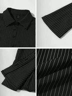 Kim's Striped Button Up Long Sleeve Shirt