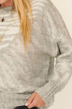 Blue Zone Planet |  A Zebra Print Pullover Sweater