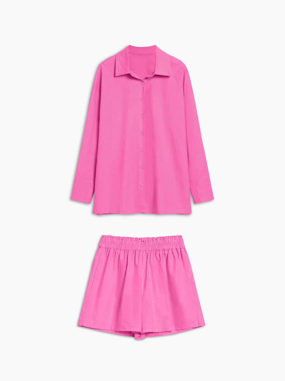 Vibrant Cotton Melody Two Piece Shorts Set - Casual Summer Outfit