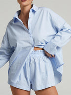 Vibrant Cotton Melody Two Piece Shorts Set - Casual Summer Outfit