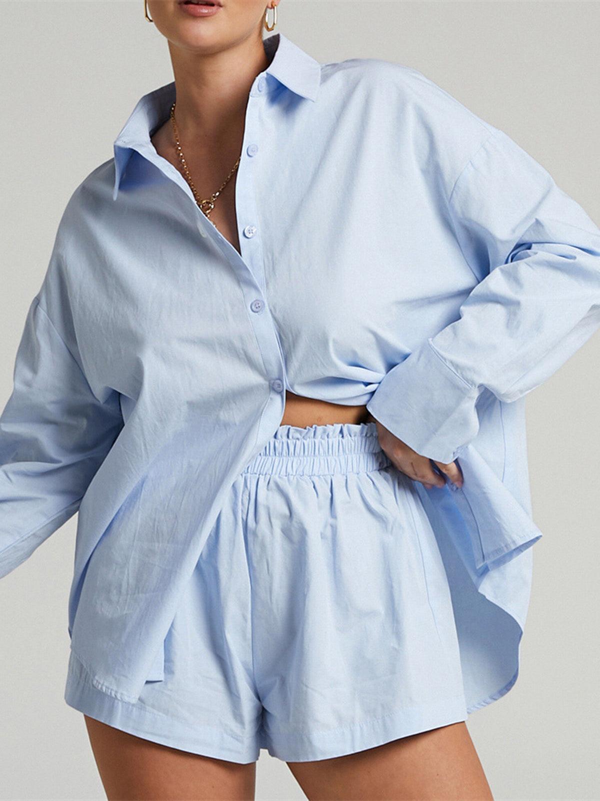 Vibrant Cotton Melody Two Piece Shorts Set - Casual Summer Outfit