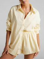 Vibrant Cotton Melody Two Piece Shorts Set - Casual Summer Outfit