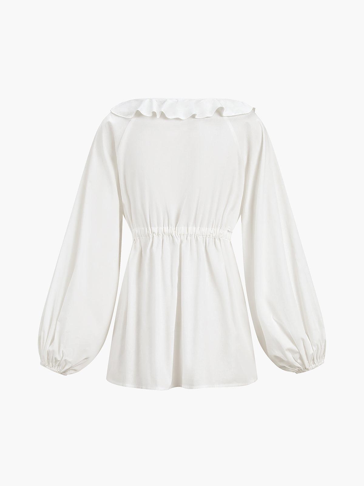 Women's Cotton & Linen Cowgirl Melody Two-Piece Shorts Set - Casual Ruffle Design