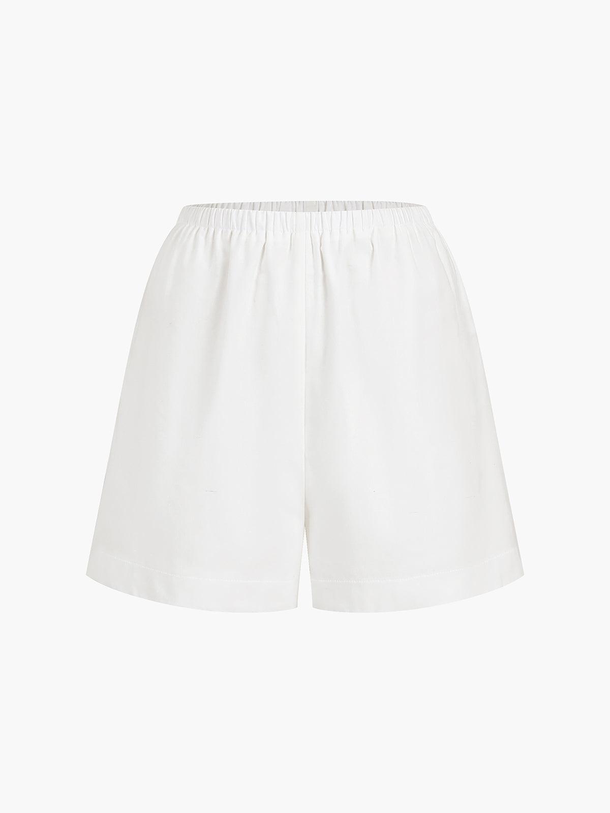 Women's Cotton & Linen Cowgirl Melody Two-Piece Shorts Set - Casual Ruffle Design