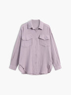 Chic Minimalist Collared Two Piece Shorts Set for Women - Casual Cotton Leisure Outfit