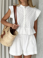 Comfortable Short Sleeve Cotton Pajama Set for Men - Casual & Leisure Wear