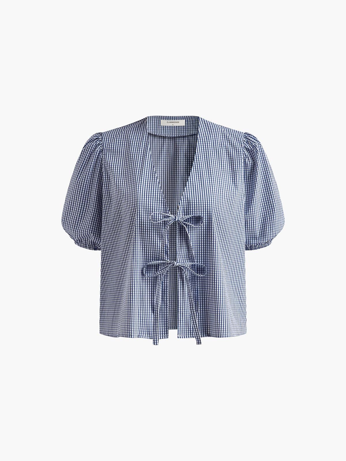 Women's Plaid Lace-Up Casual Shorts Set - Perfect for Leisure and Vacation