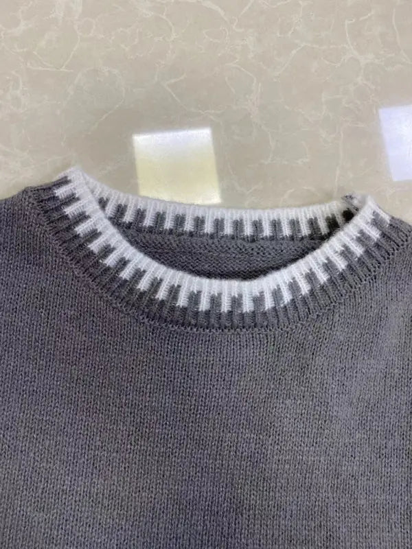 Blue Zone Planet |  Loose Crew Neck Sweater Two Piece Set