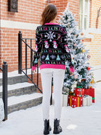 Blue Zone Planet |  Christmas Ribbed Trim Sweater