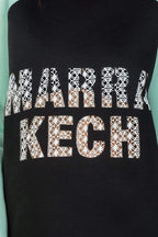 Blue Zone Planet |  Contrast Sleeve Curved Hem Sweater