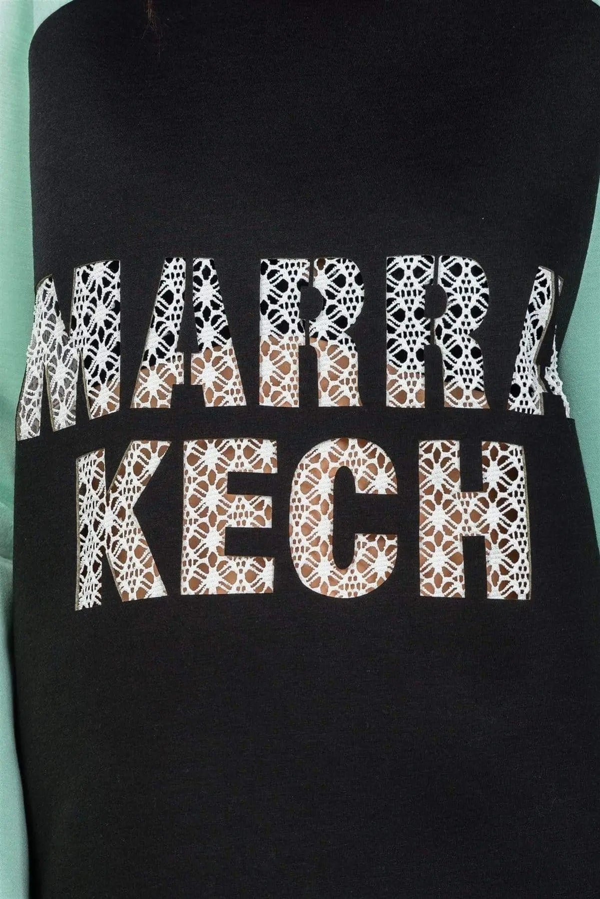 Blue Zone Planet |  Contrast Sleeve Curved Hem Sweater