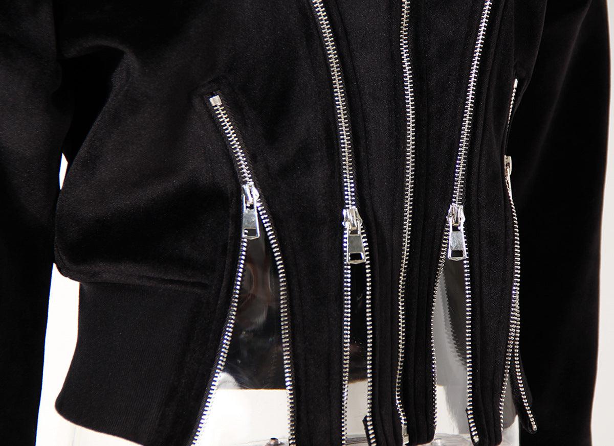 Dream Architect Gold Velvet Hooded Sweater