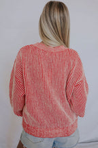 Blue Zone Planet |  Dropped Shoulder Round Neck Sweater