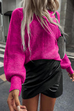Blue Zone Planet |  Horizontal Ribbing Round Neck Sweater