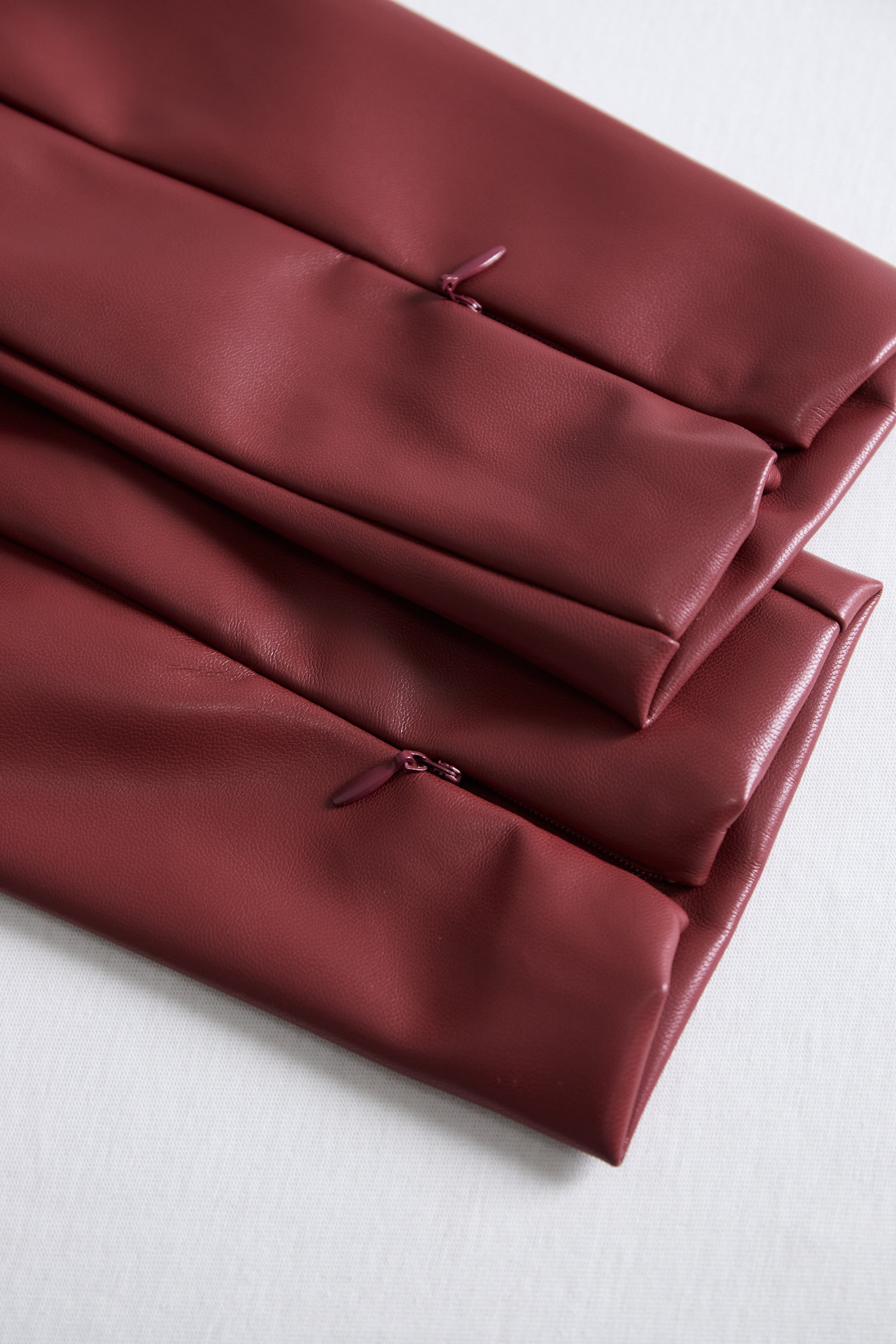 Sophisticated Black Faux Leather Bodycon Dress