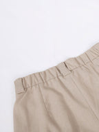 Women's Elegant V-Neck Pleated Cotton and Linen Wide-Leg Pants Suit - Sleeveless, Breathable, Casual Chic Set