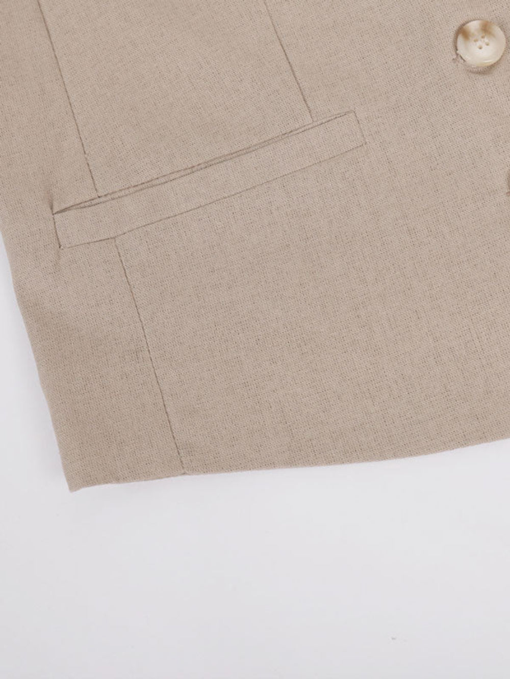 Women's Elegant V-Neck Pleated Cotton and Linen Wide-Leg Pants Suit - Sleeveless, Breathable, Casual Chic Set