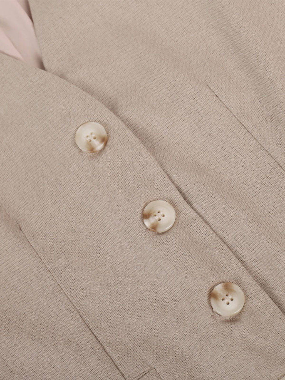 Women's Elegant V-Neck Pleated Cotton and Linen Wide-Leg Pants Suit - Sleeveless, Breathable, Casual Chic Set