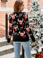 Blue Zone Planet |  Reindeer Round Neck Sweater