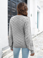 Round Neck Dropped Shoulder Sweater