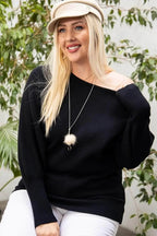 Blue Zone Planet |  Round Neck Long Sleeve Solid Sweater