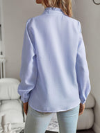 Laura's Ruffle Trim Long Sleeve Shirt