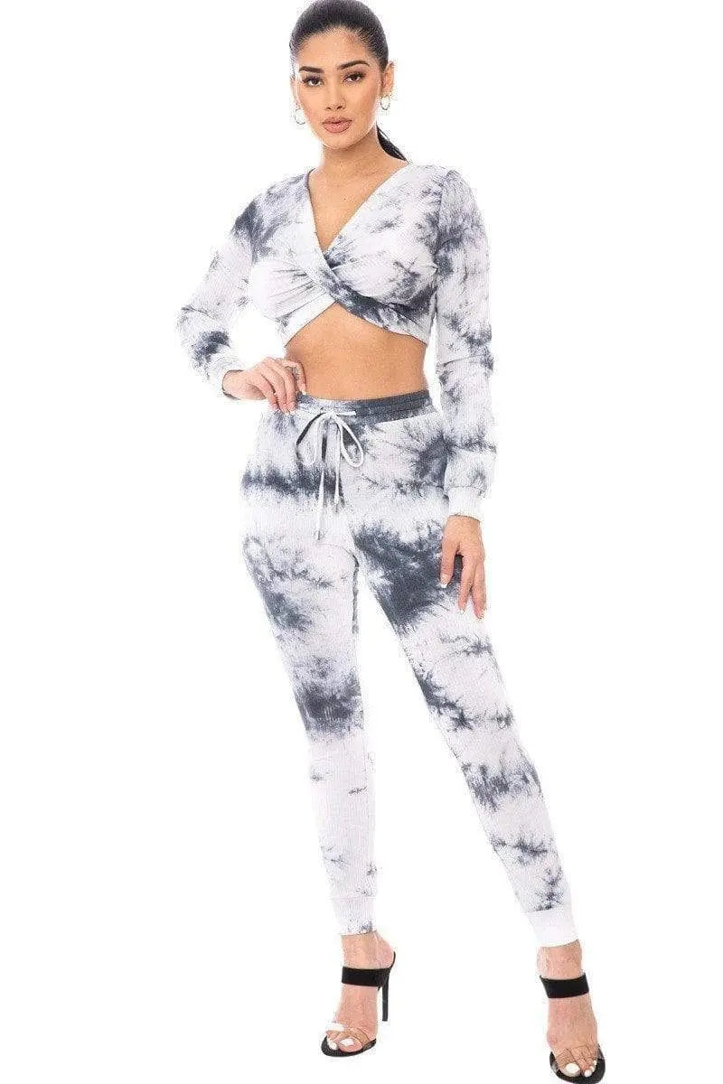 Blue Zone Planet |  Tie-Dye Ribbed Sweater Set
