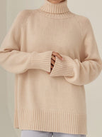 Turtle Neck Raglan Sleeve Sweater