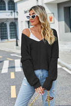 V-Neck Long Sleeve Sweater