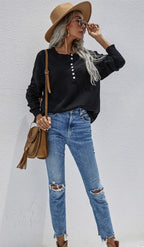 Women's Single Breasted Pullover Sweater