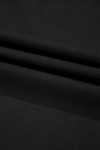 Black 2pcs Cropped Tee and Ruffle High Waist Skort Set