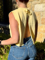 Back Tie Detail Sweater Vest