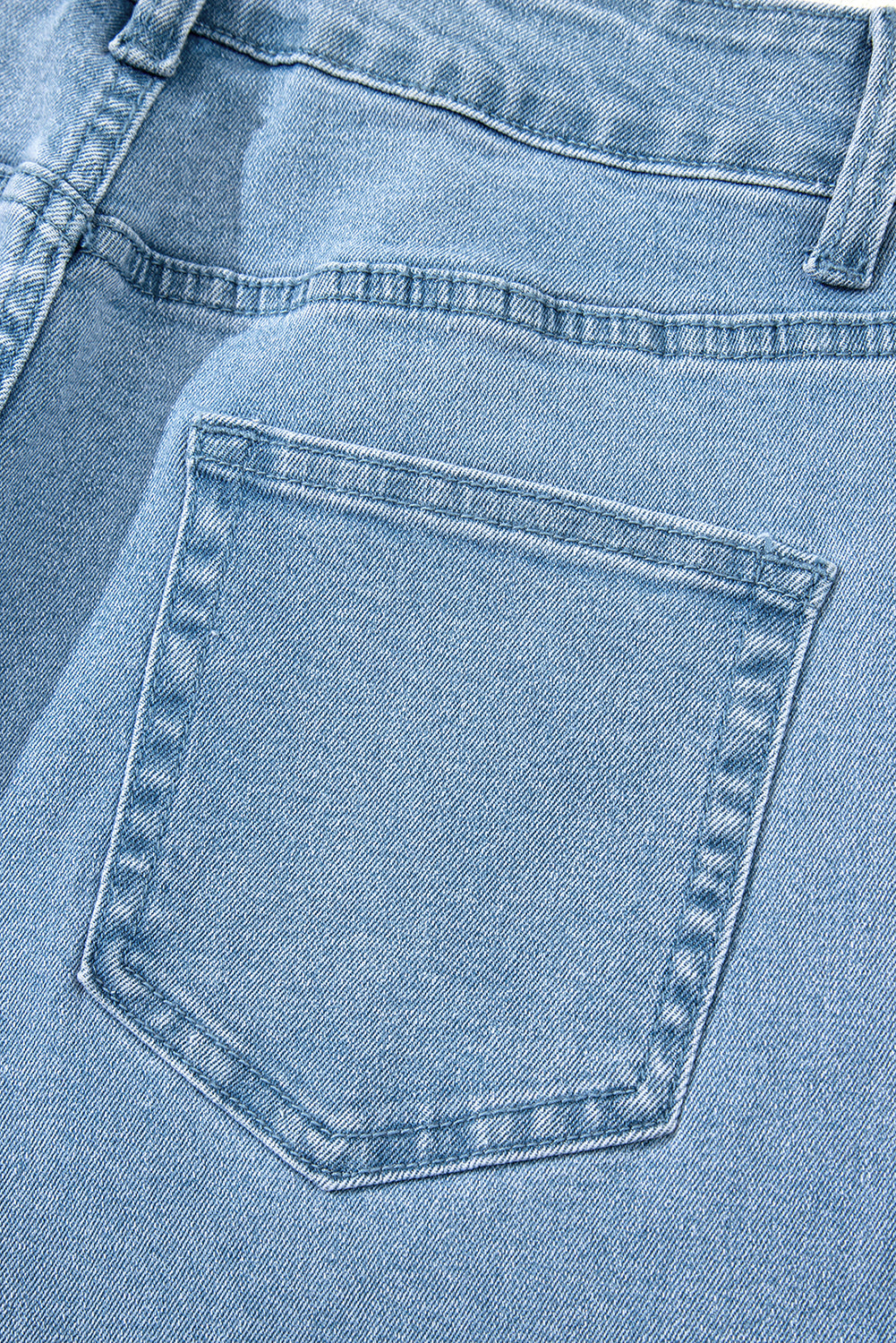 Myosotis Acid Washed High Rise Cropped Wide Leg Jeans