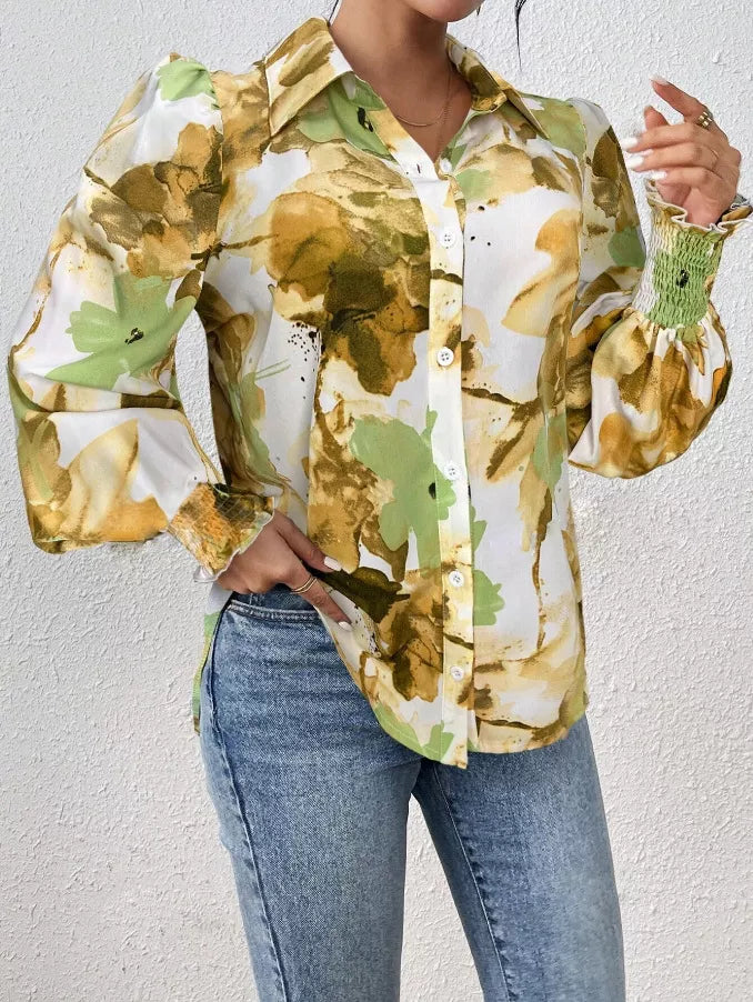 Floral Print Long Sleeve Shirt