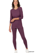 Zenana Microfiber Round Neck Top and Leggings Set
