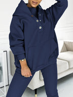 Comfortable & Stylish Grey Three-Piece Sweatshirt Set for Women - Includes Vest, Top, and Pants